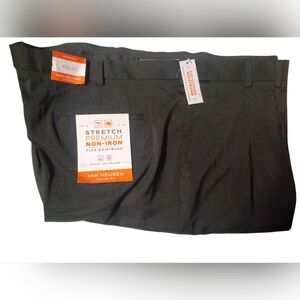 Van Heusen Traveler Flat Front Mens Dress Pants Size 48x30 Nwt